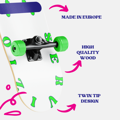 Skate Deck 8.25 - White Flori